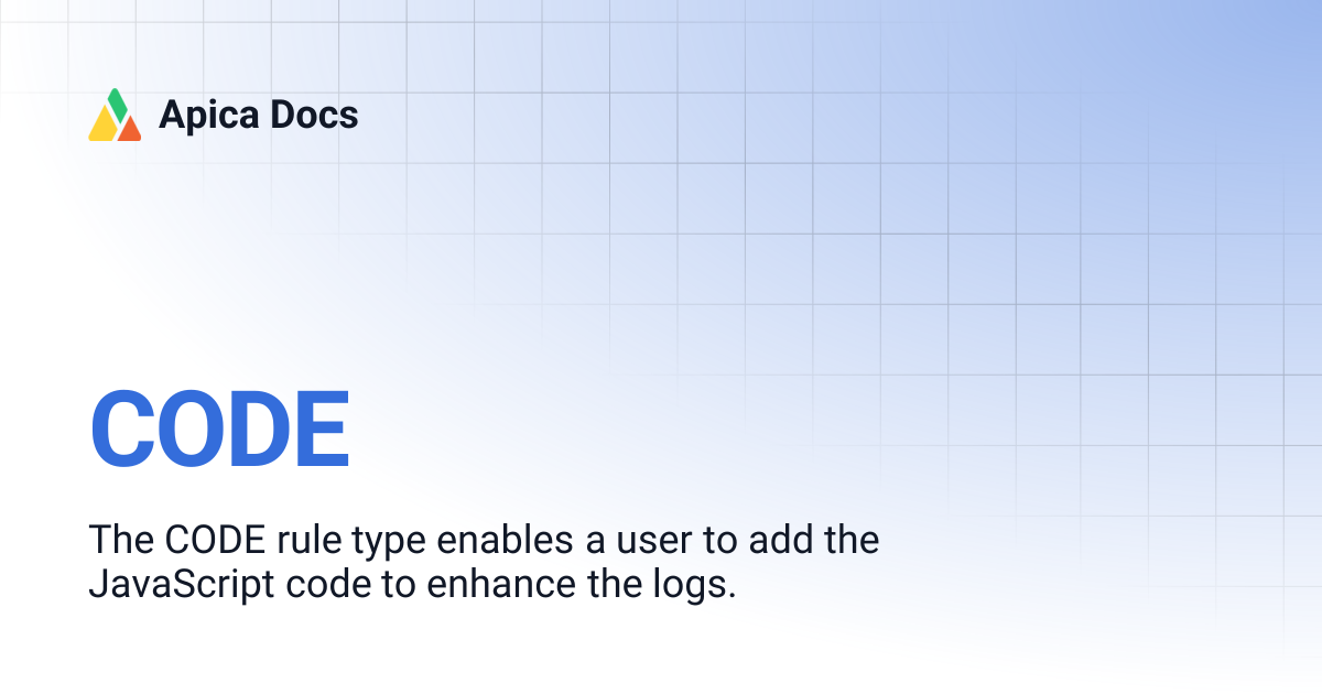 CODE | Apica Docs