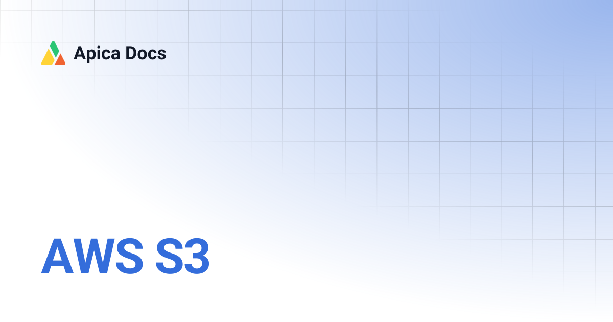 AWS S3 | Apica Docs