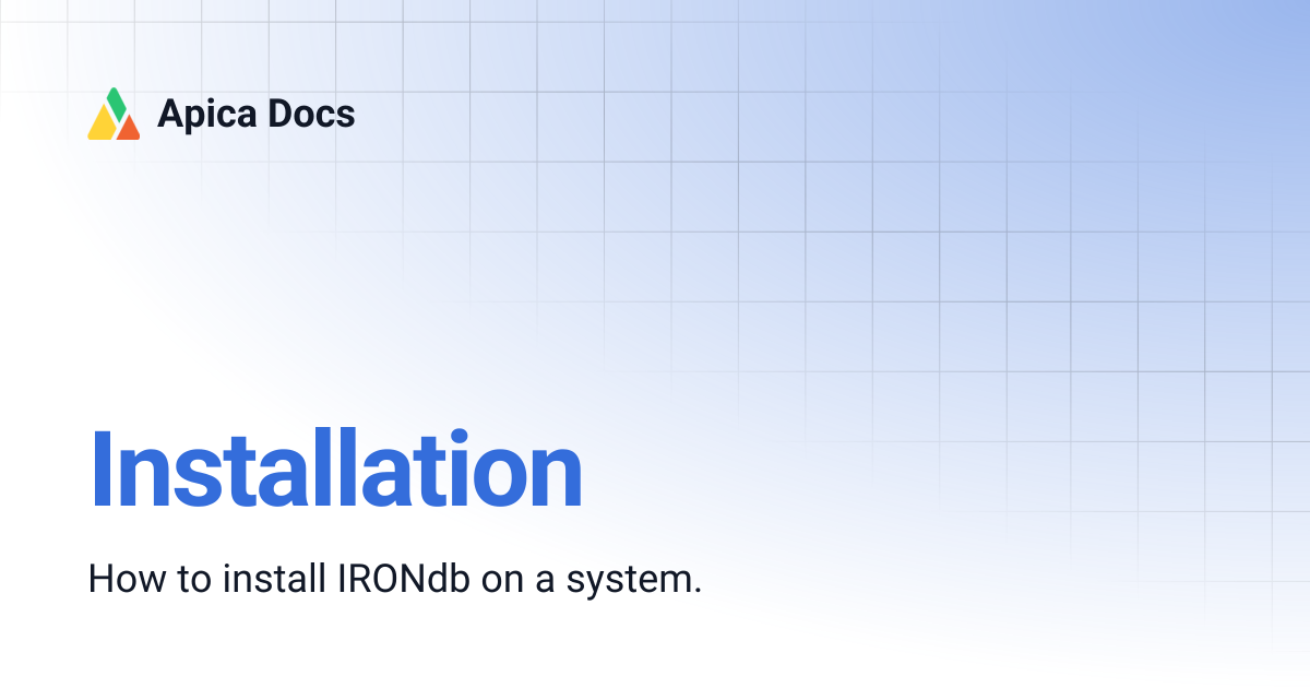 Installation | Apica Docs