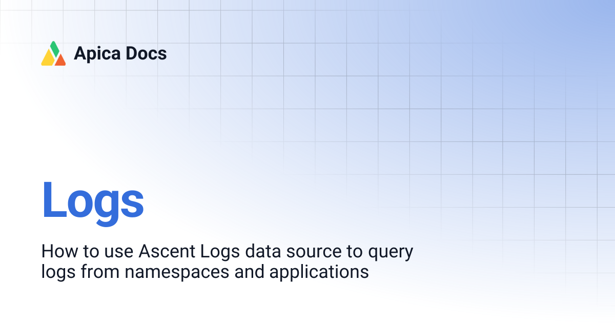 Logs | Apica Docs