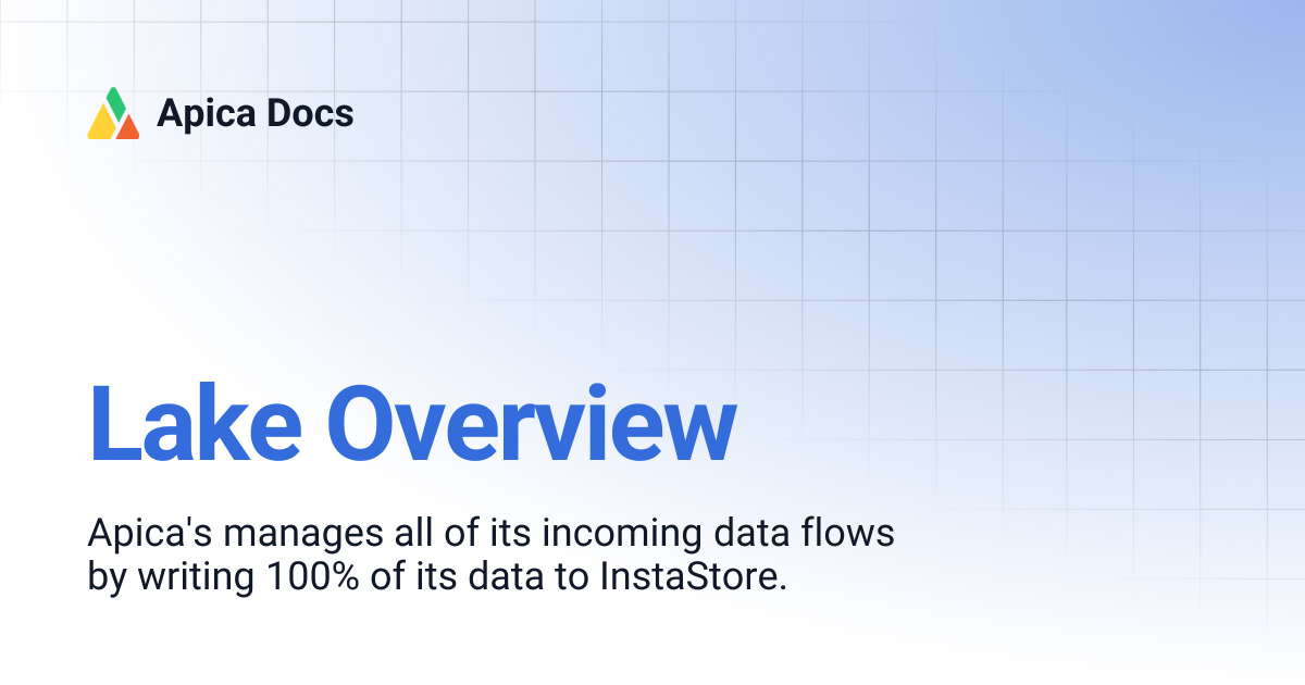 Lake Overview | Apica Docs