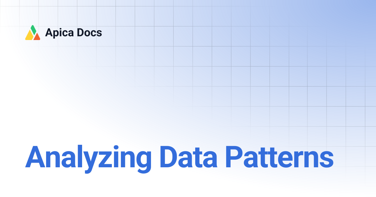 Analyzing Data Patterns | Apica Docs