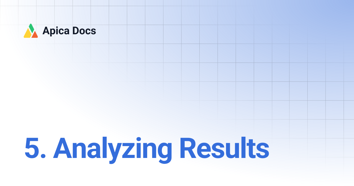 5. Analyzing Results | Apica Docs