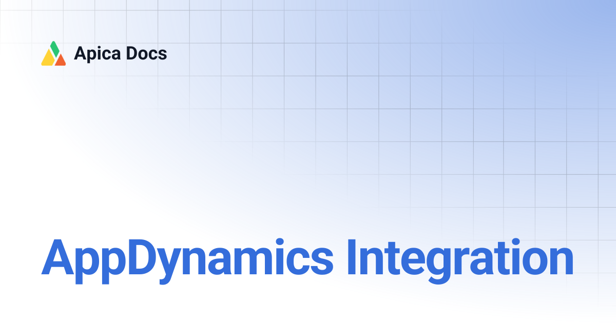AppDynamics Integration | Apica Docs