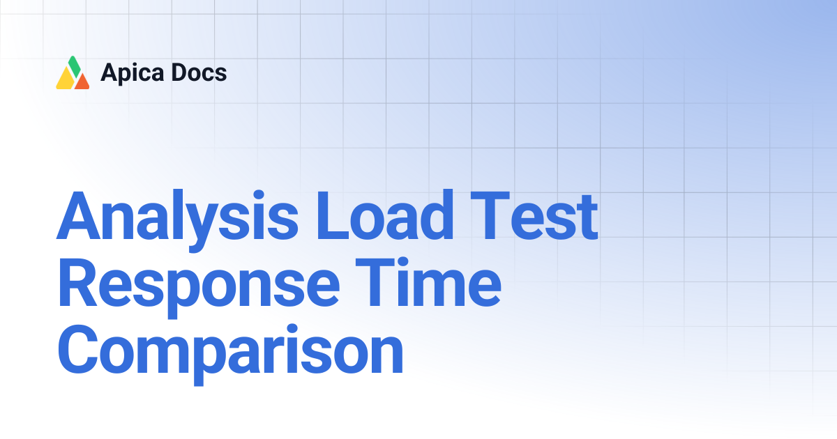 Analysis Load Test Response Time Comparison | Apica Docs