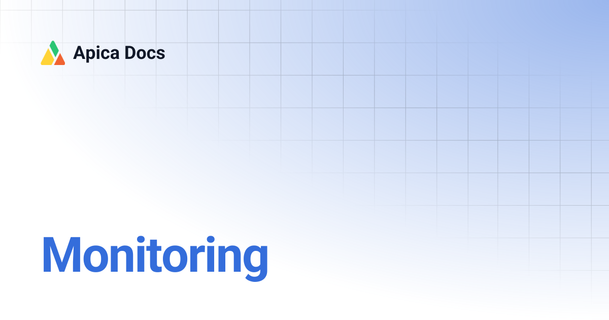 Monitoring | Apica Docs