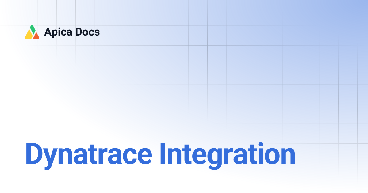 Dynatrace Integration | Apica Docs