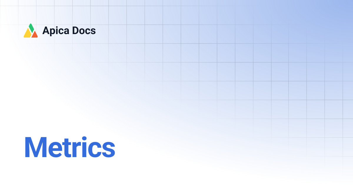 Metrics | Apica Docs