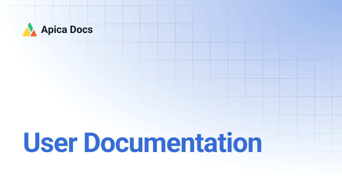 User Documentation | Apica Docs