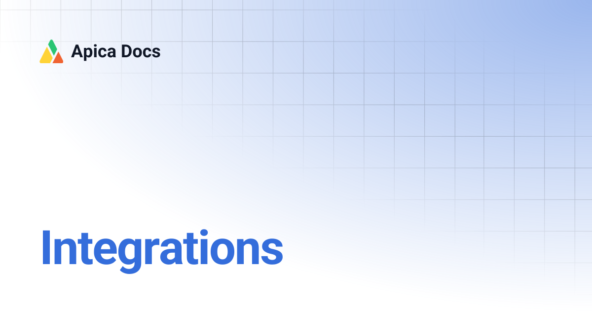 Integrations | Apica Docs