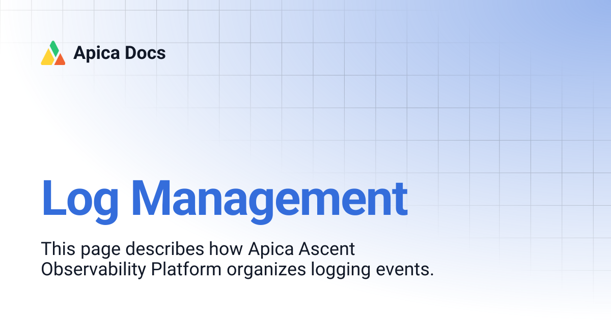 Log Management | Apica Docs