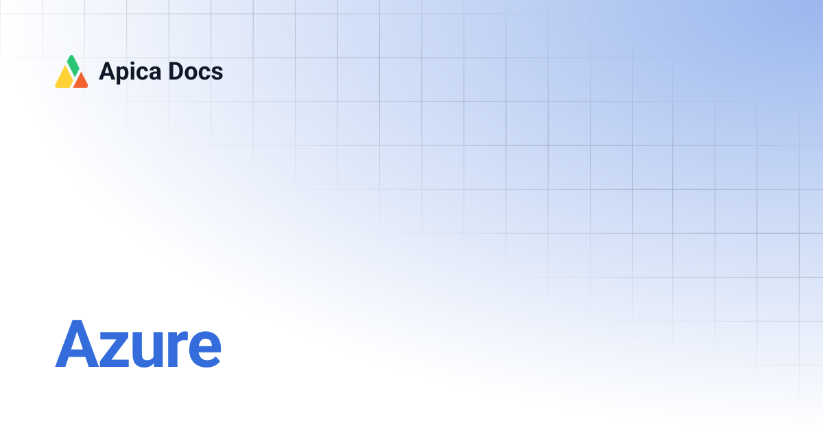 Azure | Apica Docs